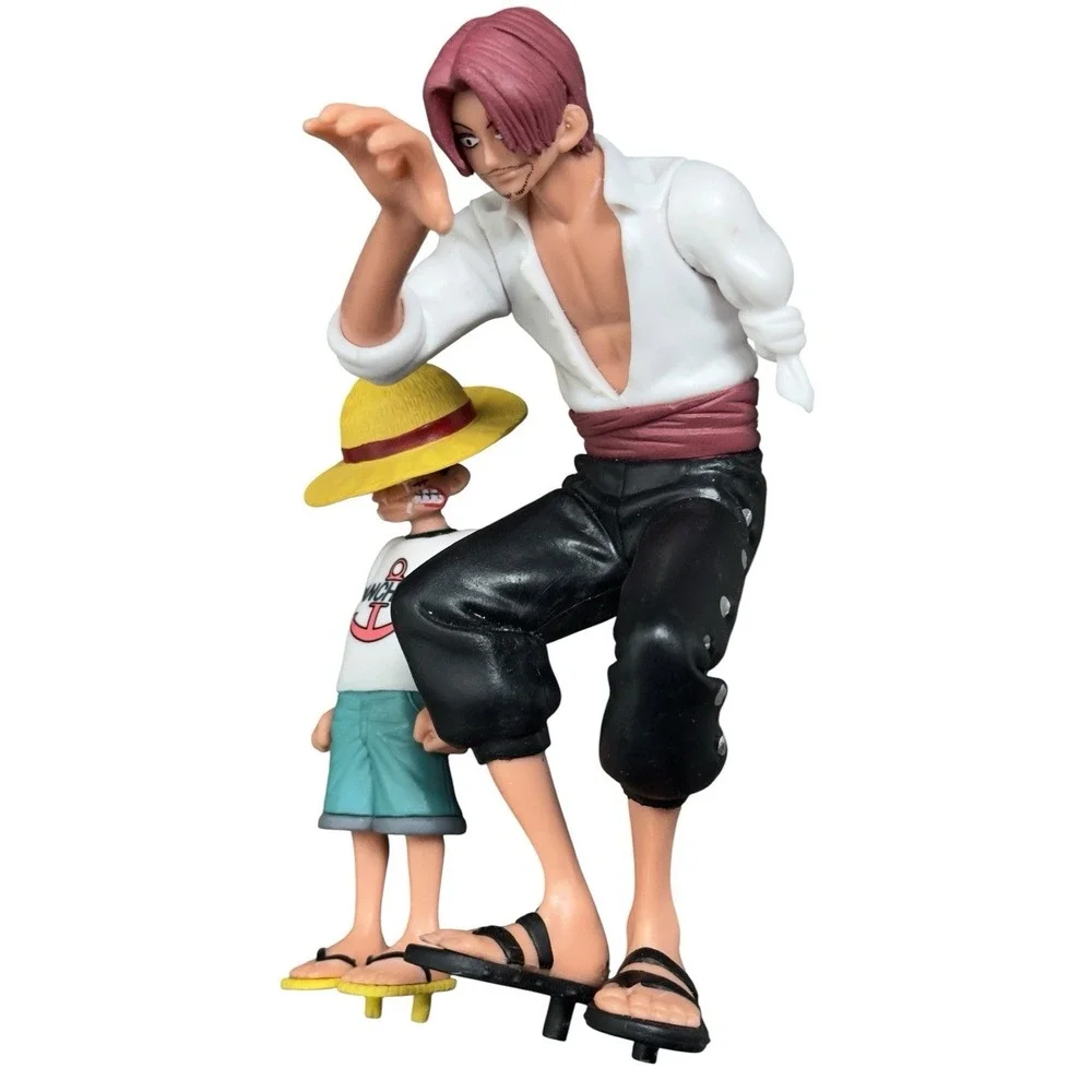 One Piece Anime Figure Shanks and Kid Luffy Action Figure‎ Statue Toy READ